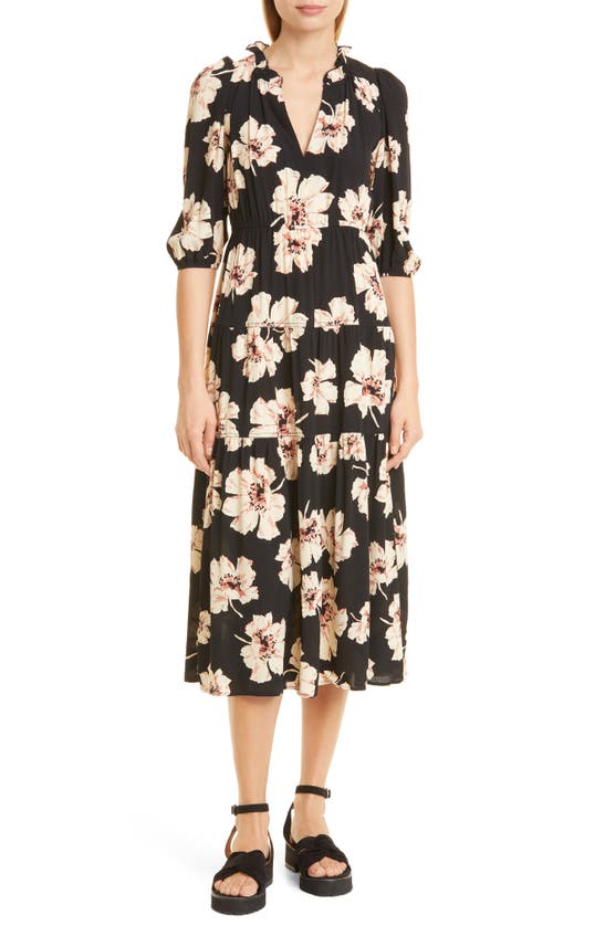 Zameeka silk floral sales dress