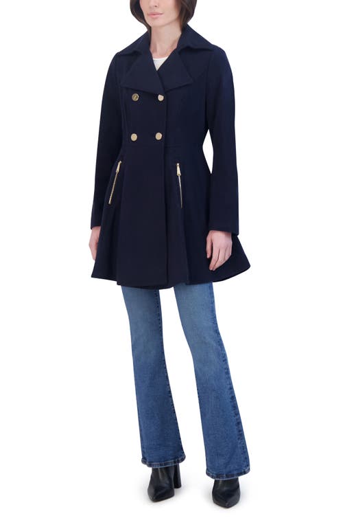 Laundry By Shelli Segal Womens Wool Blend Midi Walker Coat In Petrol