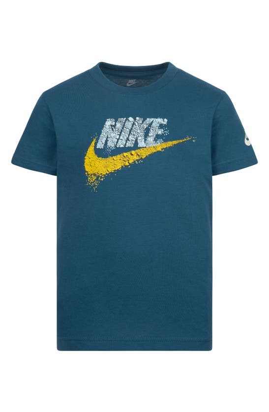 Shop Nike Kids' Gravel Futura Graphic T-shirt In Geode Teal