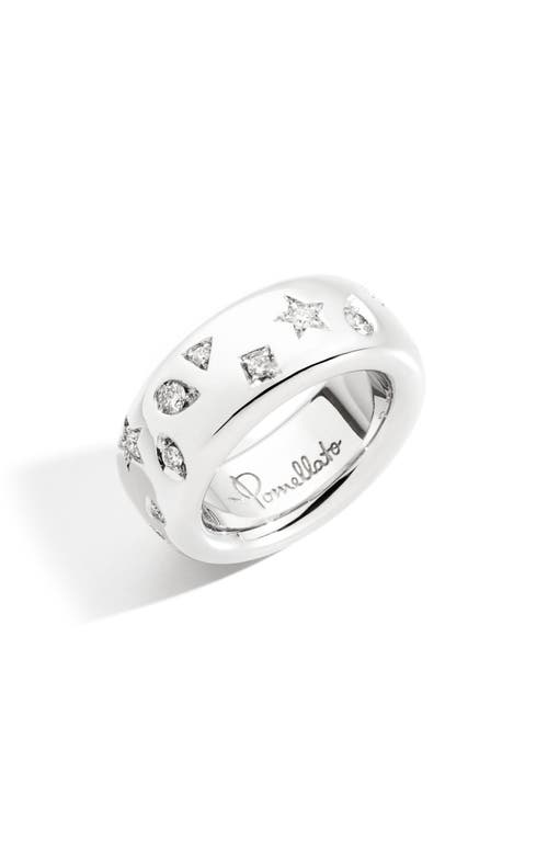 Pomellato Iconica Diamond Band Ring in White Gold at Nordstrom, Size 6.25