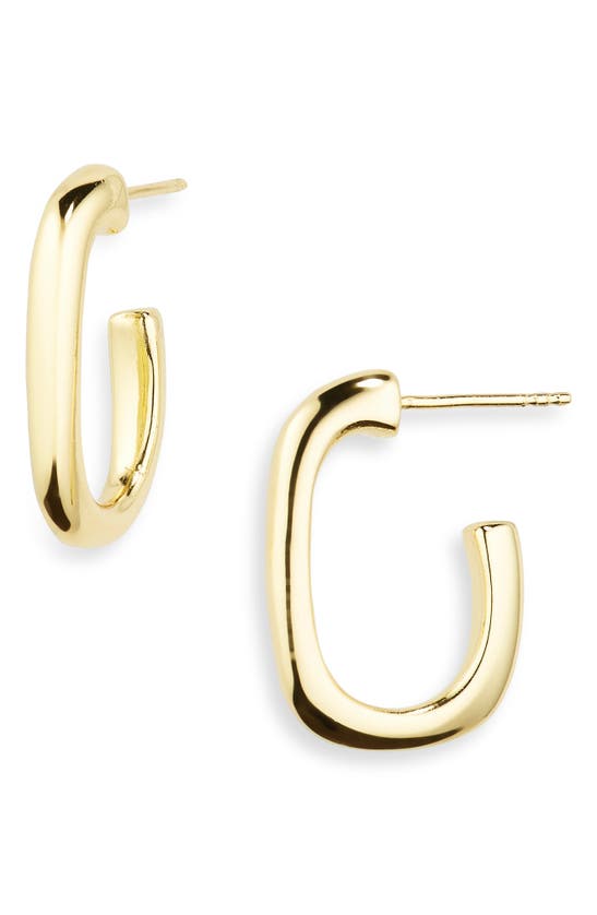 Shop Argento Vivo Sterling Silver Hoop Earrings In Gold