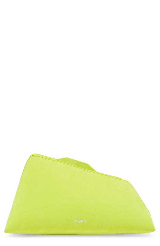Attico 8:30 Pm Frame Clutch In Fluo Yellow