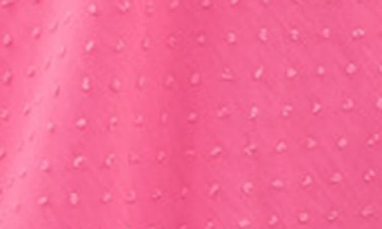Shop Blu Pepper Clip Dot Puff Sleeve Tie Back Minidress In Fuchsia