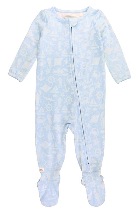 Coastal Treasure Fitted One-Piece Footie Pajamas (Baby)