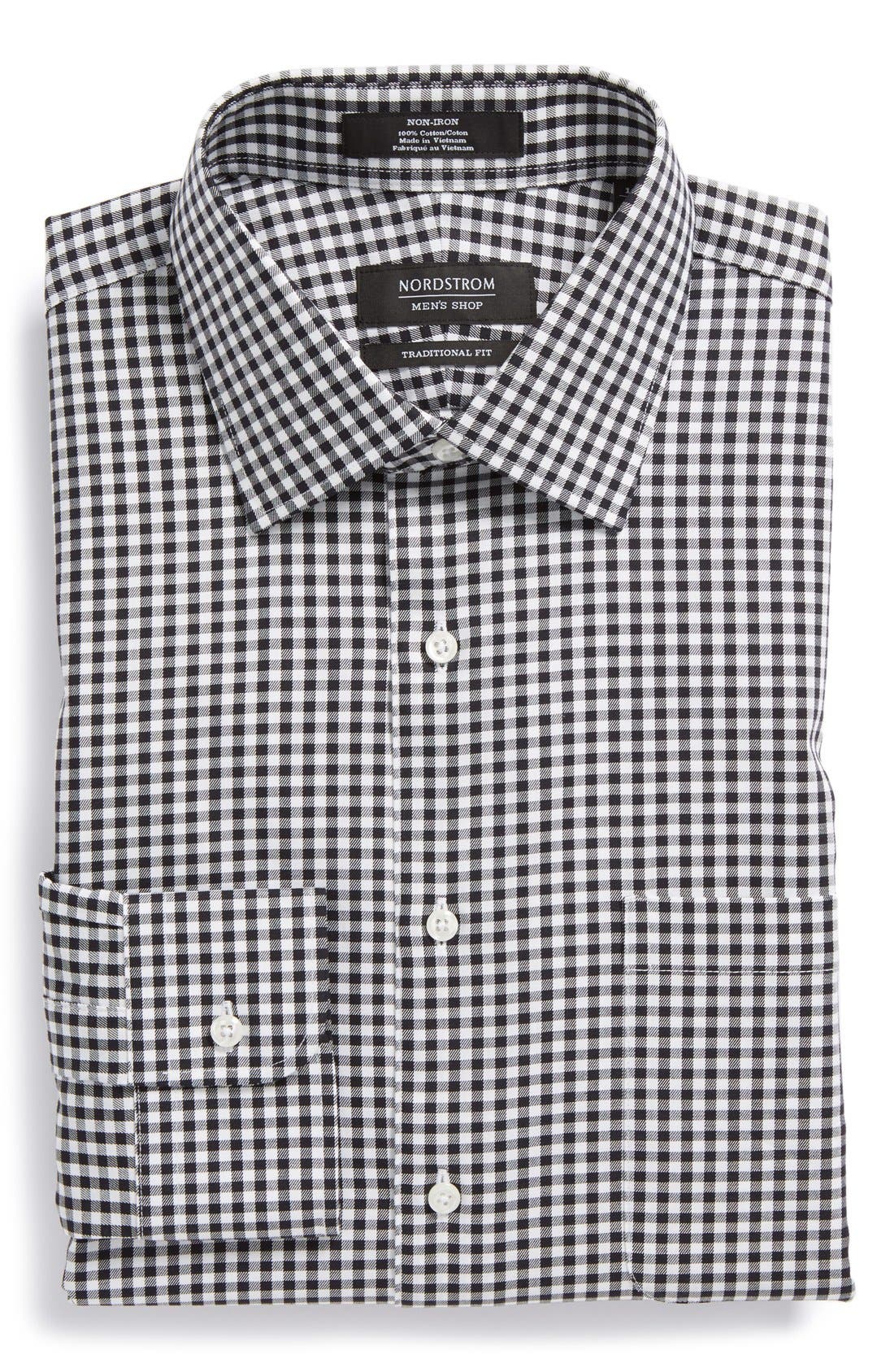 Nordstrom Traditional Fit NonIron Check Dress Shirt Only