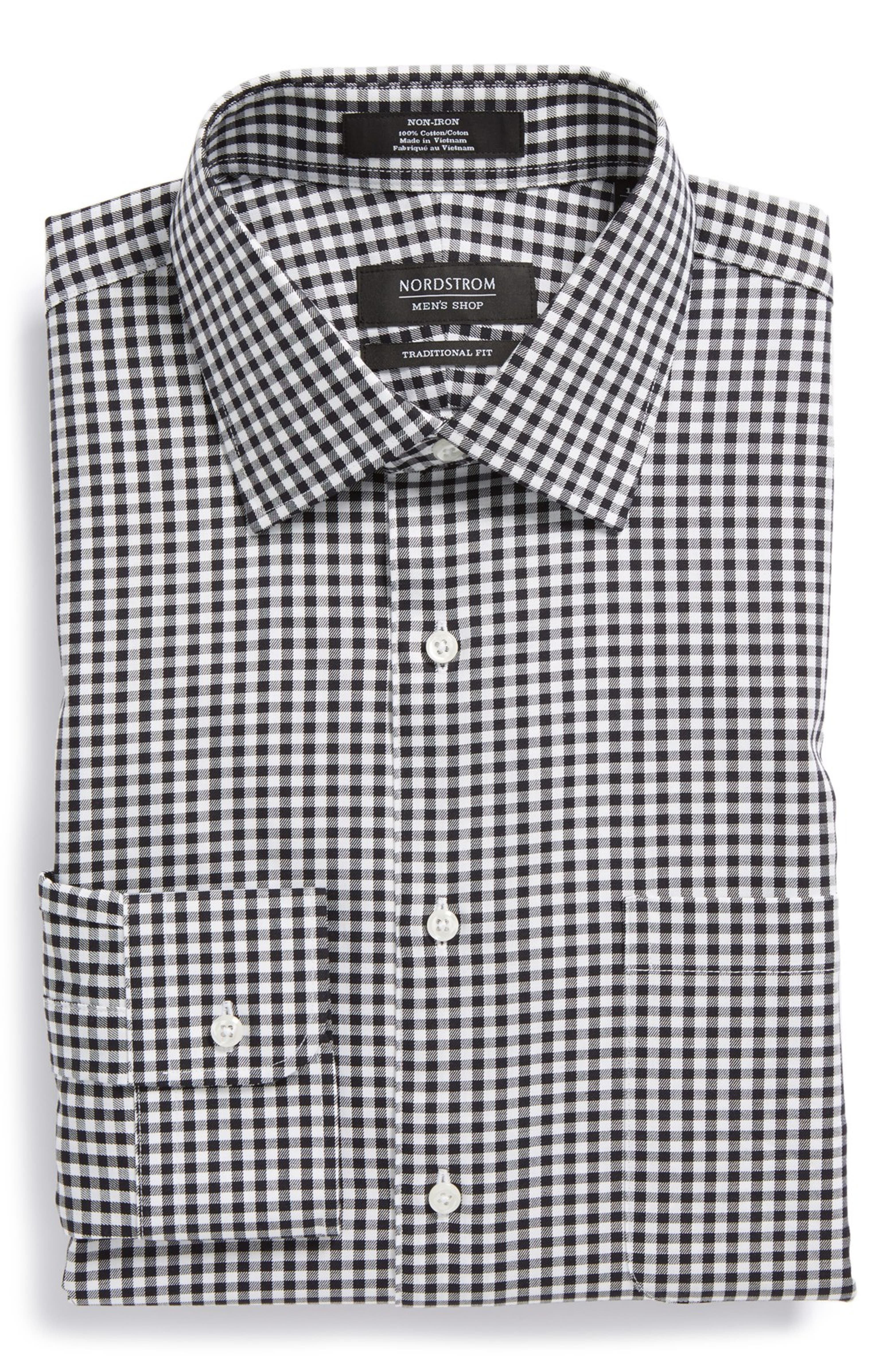 Nordstrom Traditional Fit Non-Iron Check Dress Shirt (Online Only ...