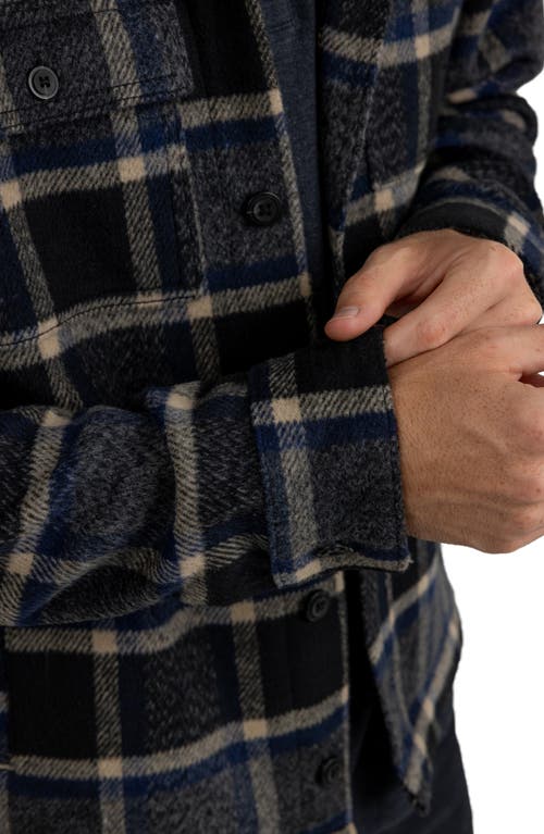 Rainforest Trailmaster Heavyweight Brushed Flannel Button-up Shirt In Grey Plaid