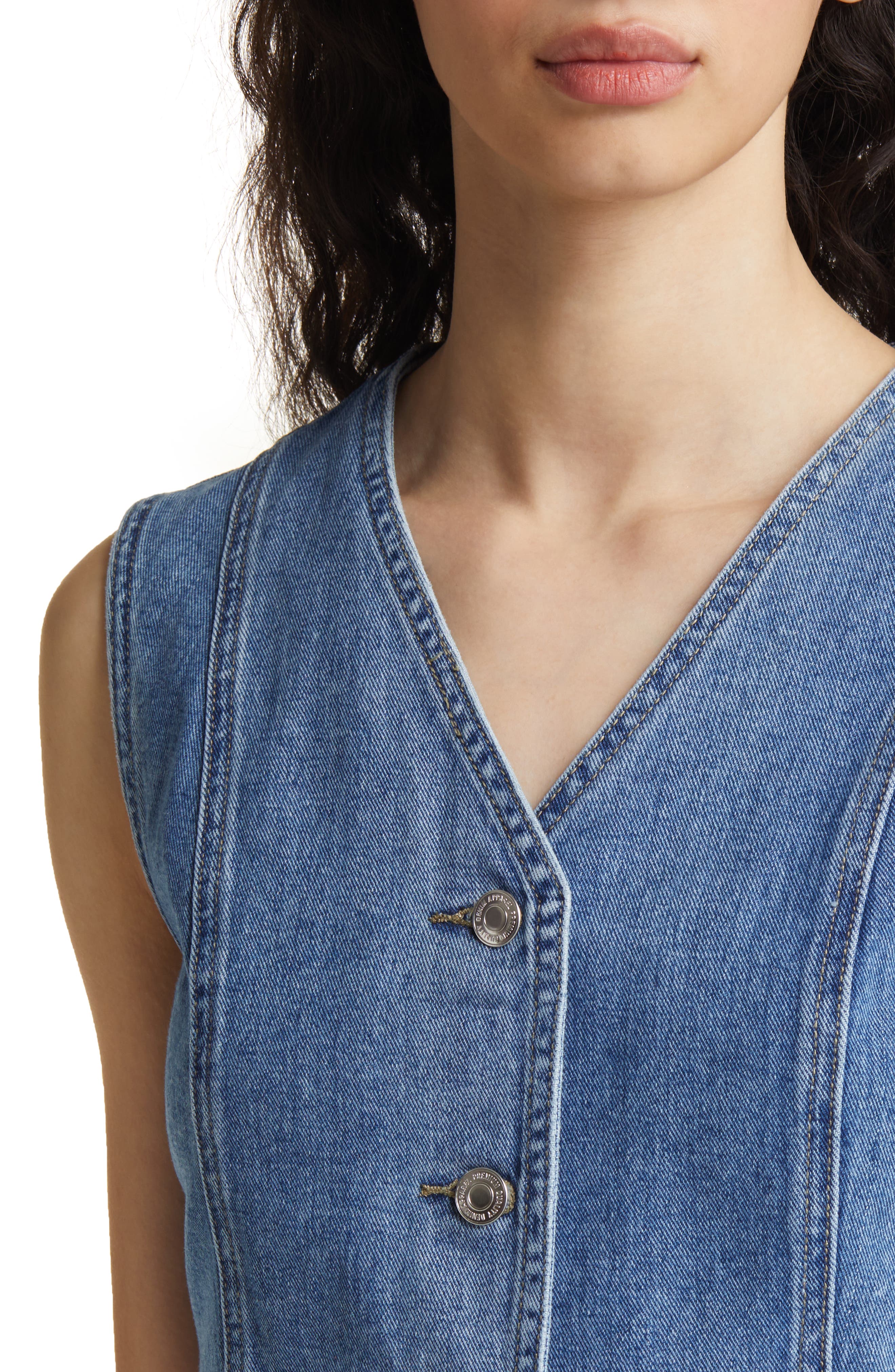 VERO MODA Lexie Crop Denim Vest | Nordstrom