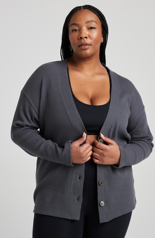 Shop Losano Relaxed Cardigan In Charcoal