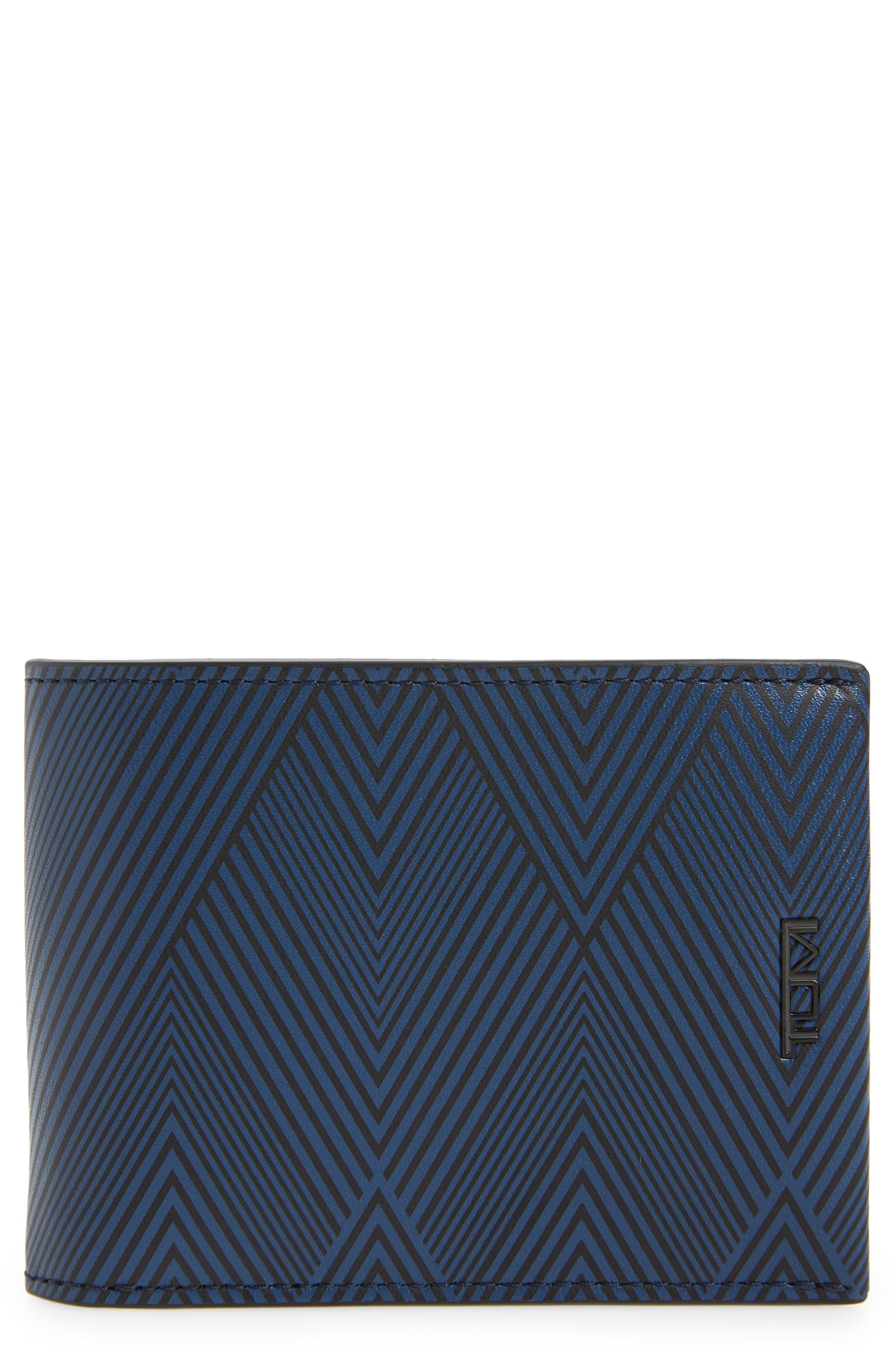 blue tumi wallet