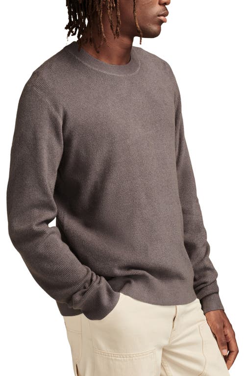 Shop Lucky Brand Rib Crewneck Sweater In Heather