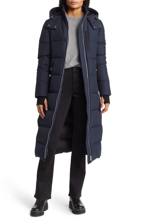 Moose Knuckles Jocada Hooded Longline Down Parka in Navy at Nordstrom, Size Small