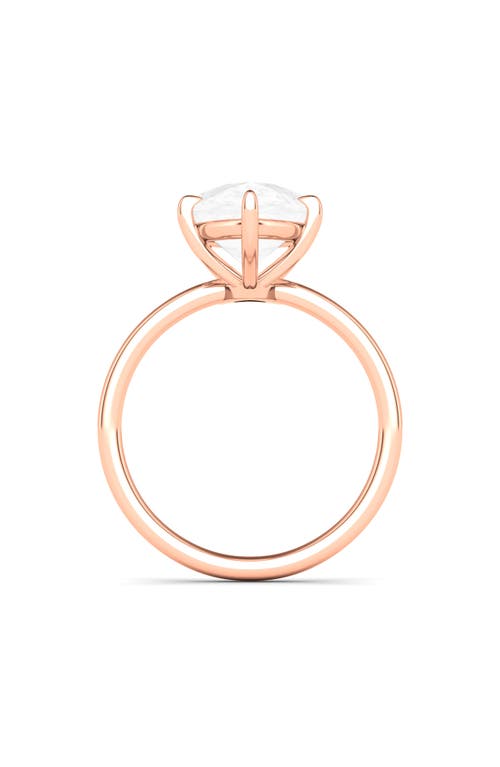 Shop Hautecarat Pear Cut Lab Created Diamond Ring In 2.50 Ctw 18k Rose Gold