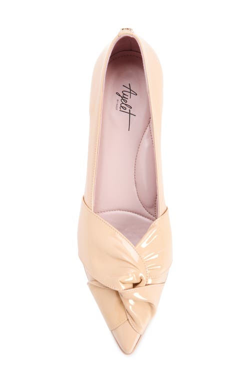 Naot Harlow Pointed Toe Pump In Beige Classic Patent