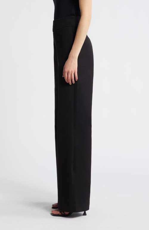 Shop Frame Le Hardy High Waist Wide Leg Pants In Black