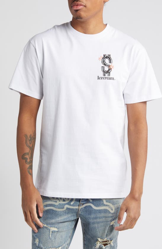 Shop Icecream Wealth Cotton Graphic T-shirt In White