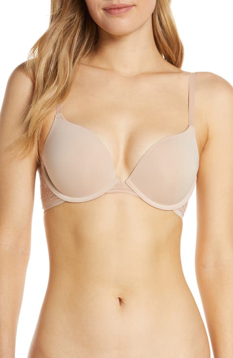 OnGossamer Womens Sleek Micro with Lace Push Up Bra - Cashmere Rose, 32C at   Women's Clothing store