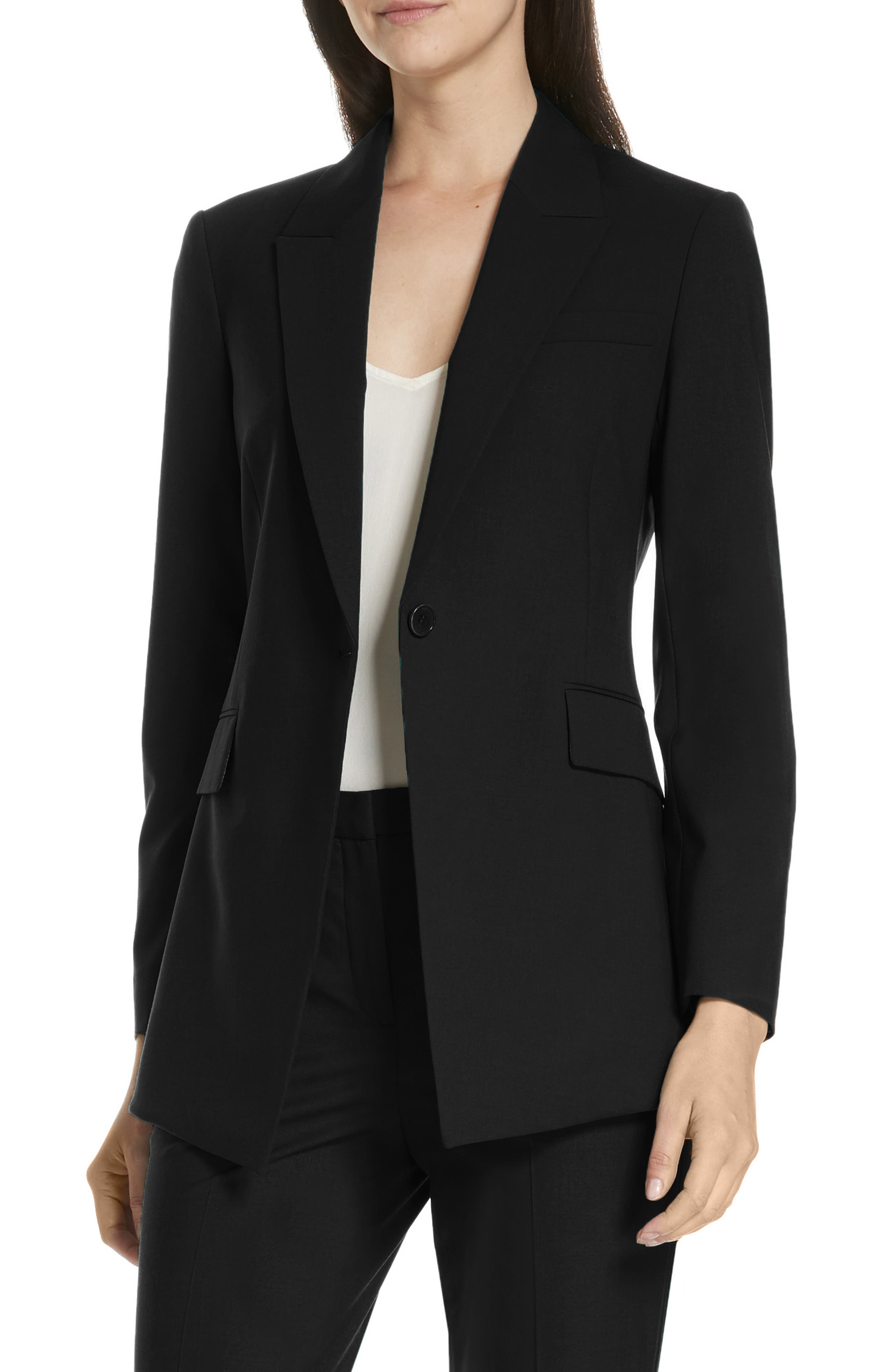 womens long blazer suit