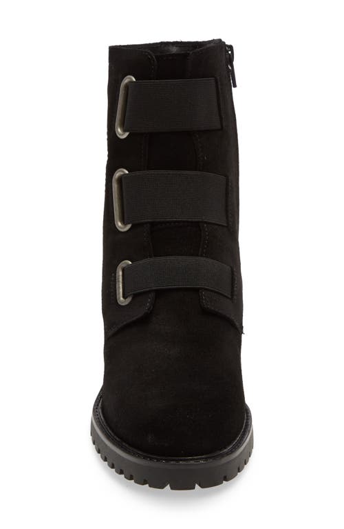 Shop Bos. & Co. Indie Waterproof Bootie In Black Suede/elastic