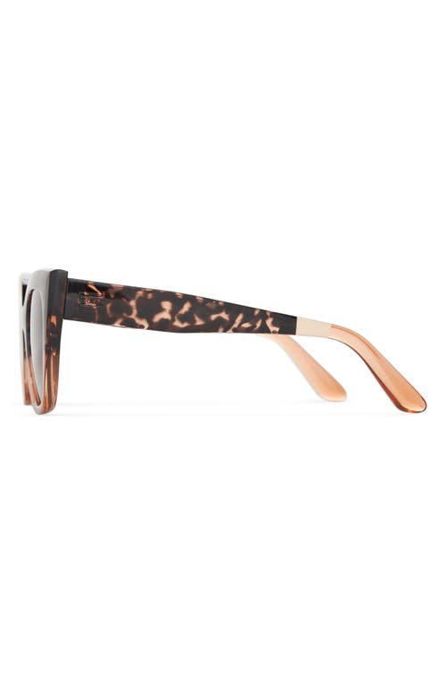 Toms Sydney 50mm Gradient Small Cat Eye Sunglasses In Tortoise Apricot Crystal Fade