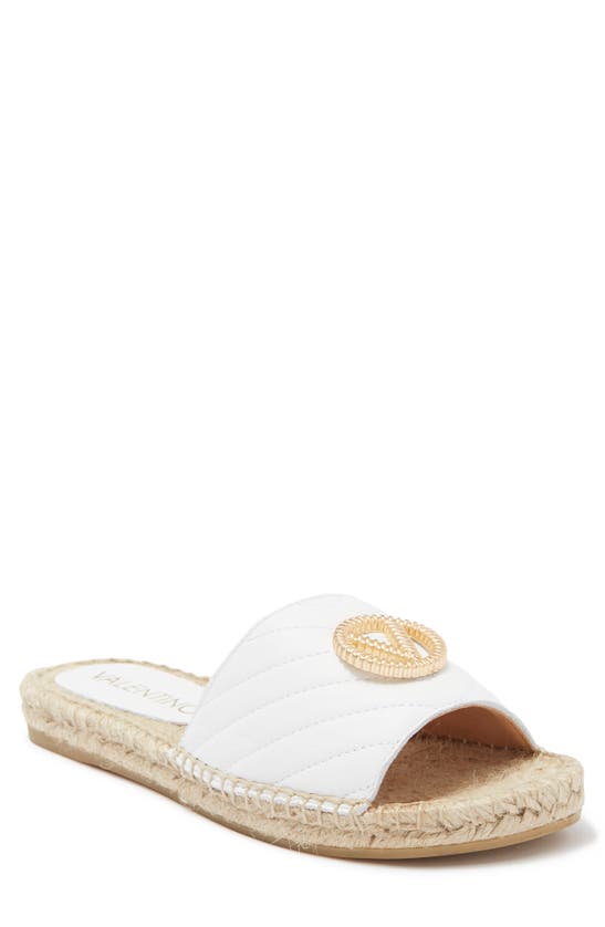 Valentino By Mario Valentino Clavel Slide Sandal In White | ModeSens