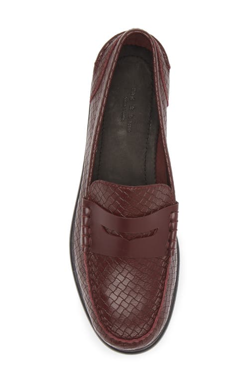 Shop Rag & Bone Carter Penny Loafer In Wine Leather