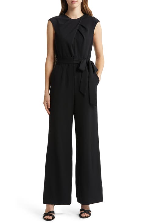 Tie Front Jumpsuit In Black, Bella and Blue