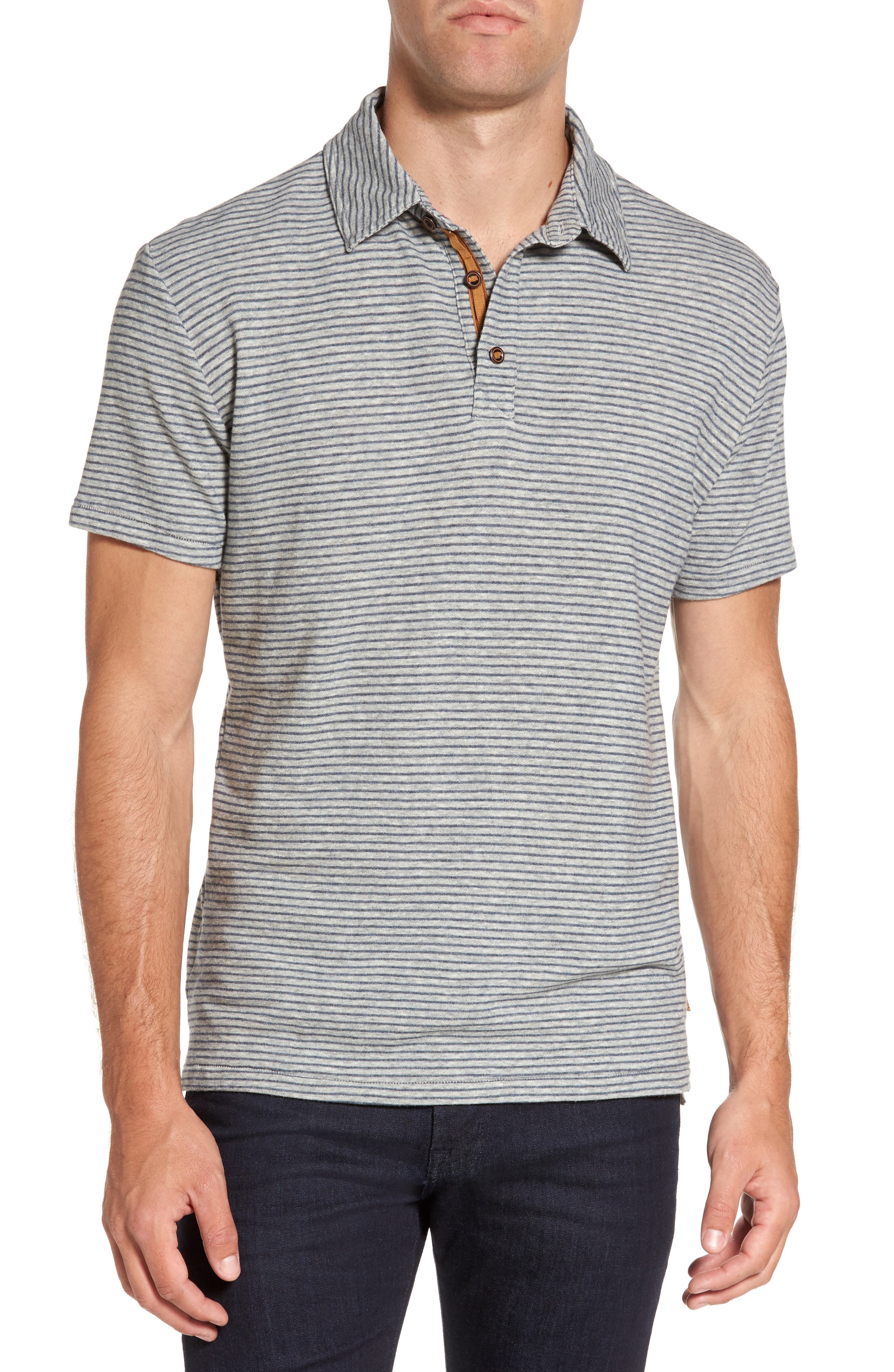 french terry polo shirt