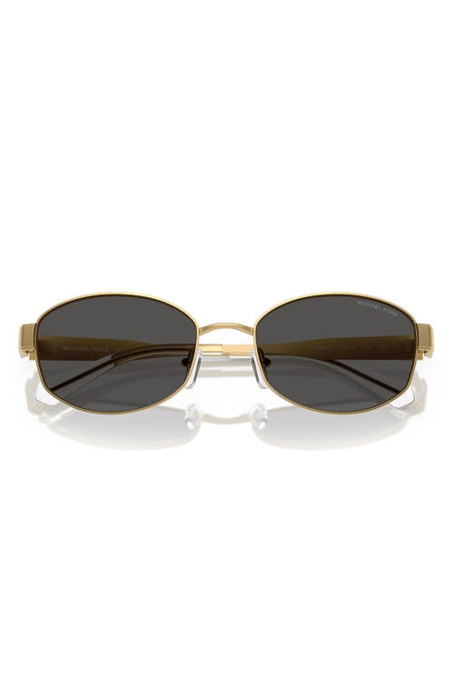Michael Kors 56mm Oval Sunglasses In Dark Grey/gold