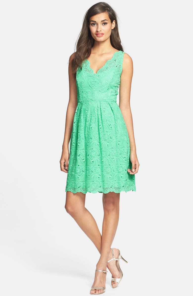 Laundry by Shelli Segal Scalloped Lace Fit & Flare Dress | Nordstrom