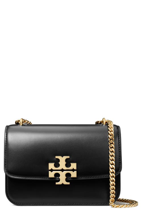 Shop Tory Burch Small Eleanor Convertible Leather Shoulder Bag In Black