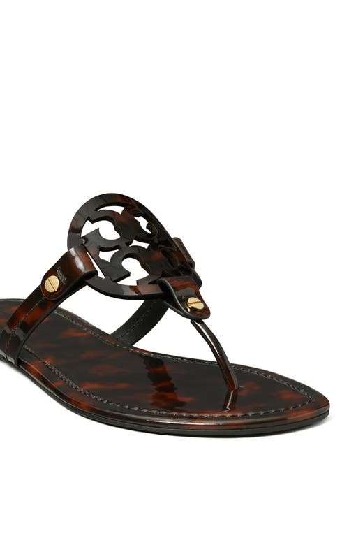 Shop Tory Burch Miller Sandal In Tortoise Patent