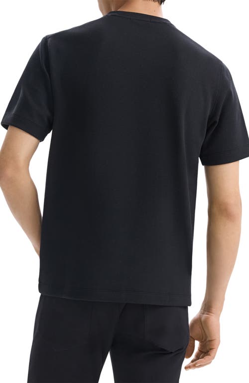 Shop Theory Delroy Double Piqué Crewneck T-shirt In Black