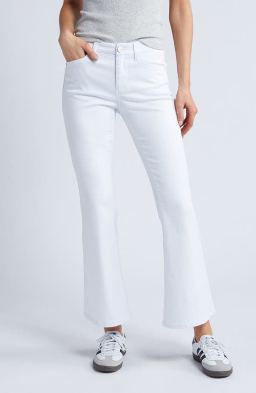 Mid Rise Flare Jeans in White