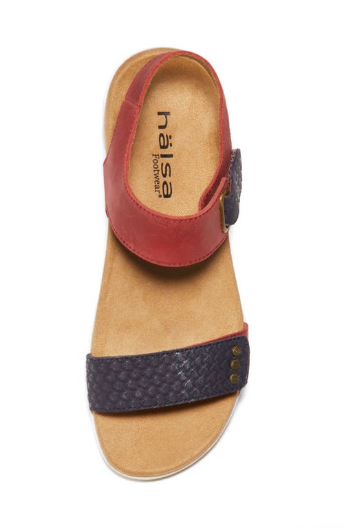 Halsa Footwear Hälsa Footwear Dominica Sandal In Dark Red/navy Leather
