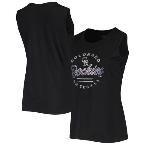 LEVELWEAR Women's Levelwear Black Chicago Cubs Birch Delta Asymmetrical T- Shirt