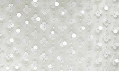 DESSY COLLECTION DESSY COLLECTION IMITATION PEARL SEQUIN MESH STRAPLESS MINIDRESS
