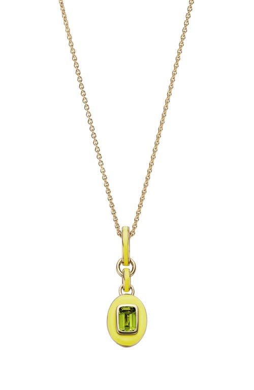Cast The Stone Charm Necklace in Peridot at Nordstrom, Size 18