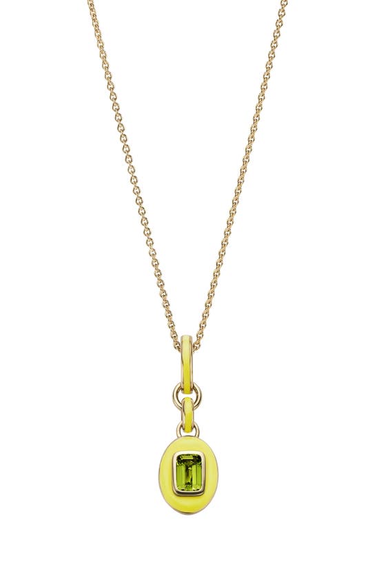 Shop Cast The Stone Charm Necklace In Peridot