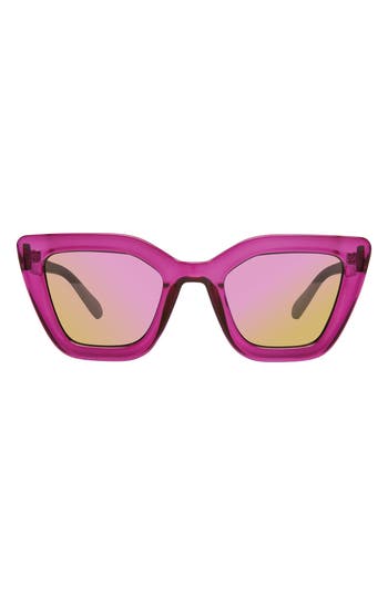 Shop Kurt Geiger London 51mm Cat Eye Sunglasses In Crystal Fuchsia/pink Flash