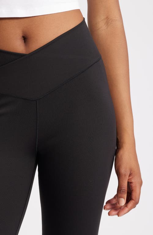 Shop Pacsun Crossover Flare Yoga Pants In Black