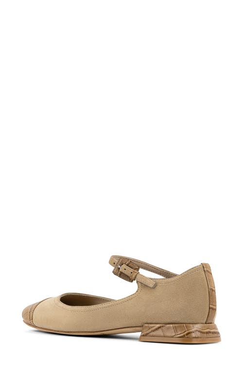 Shop Donald Pliner Larro Cap Toe Mary Jane Flat In Tobacco