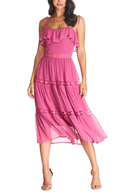 Dress the Population Dream Chiffon Sundress in Hibiscus at Nordstrom, Size Xx-Small