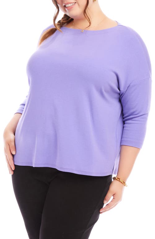 Shop Karen Kane Hemp & Organic Cotton Blend T-shirt In Lavender