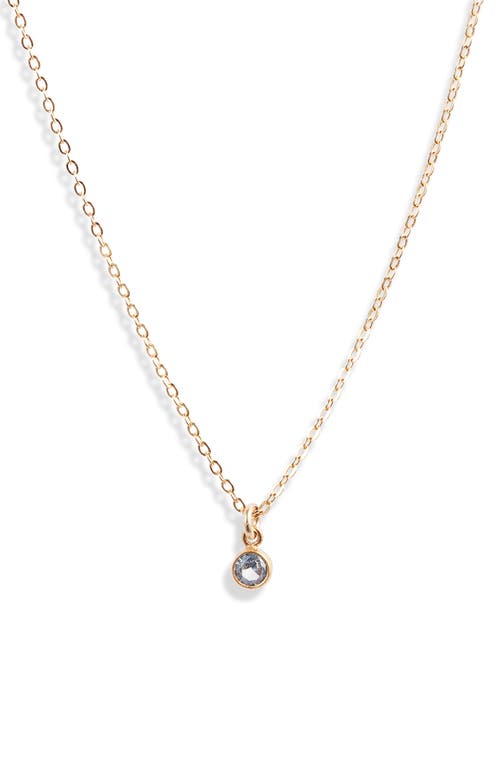 Set & Stones Birthstone Charm Pendant Necklace in Gold /March at Nordstrom