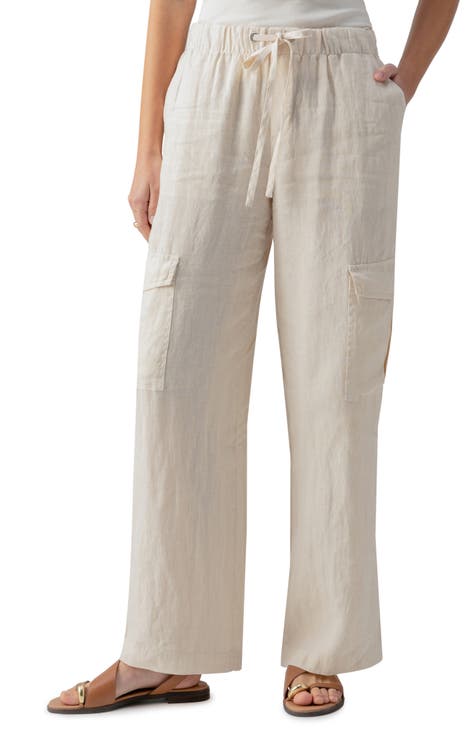 100% Linen Cargo Pants for Women | Nordstrom