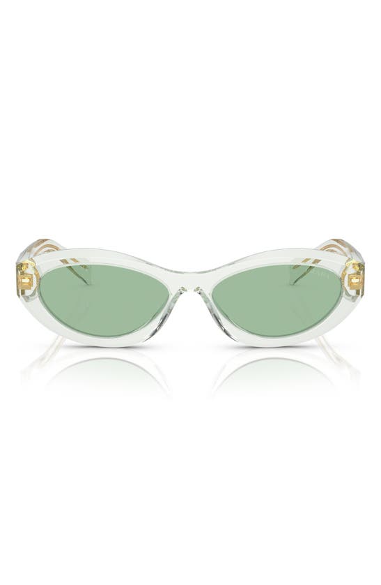 Prada 55mm Irregular Sunglasses In Green