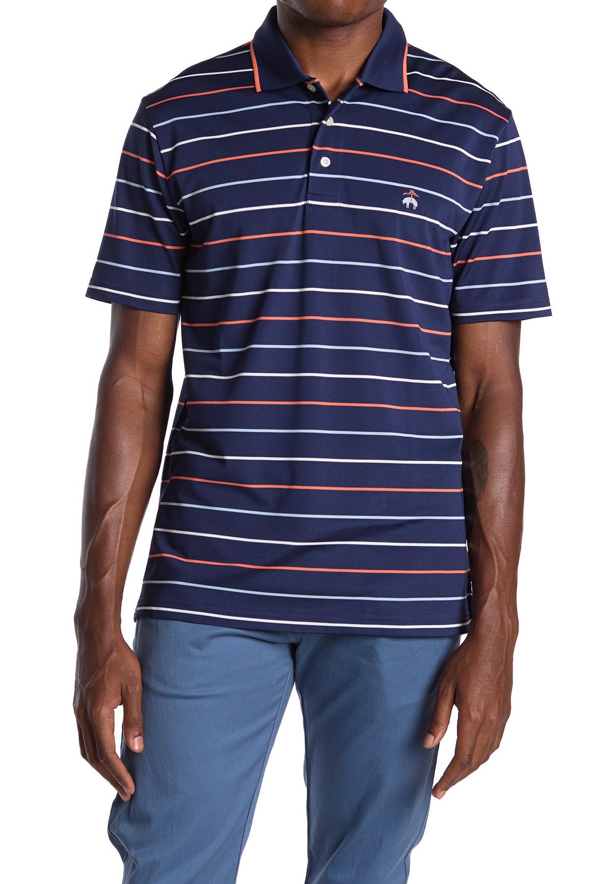 Brooks Brothers Striped Polo In 