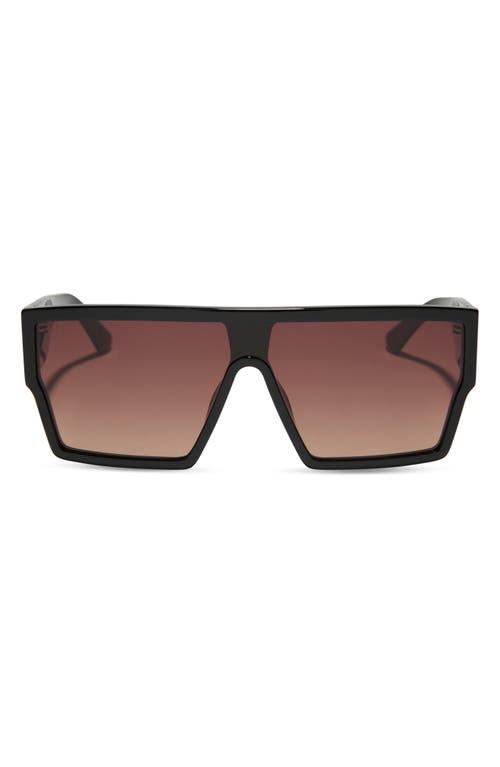 DIFF Electra 136mm Gradient Shield Sunglasses in Brown Gradient 