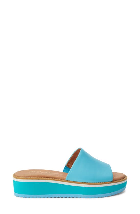 Shop Matisse Jackie Platform Slide Sandal In Bright Blue